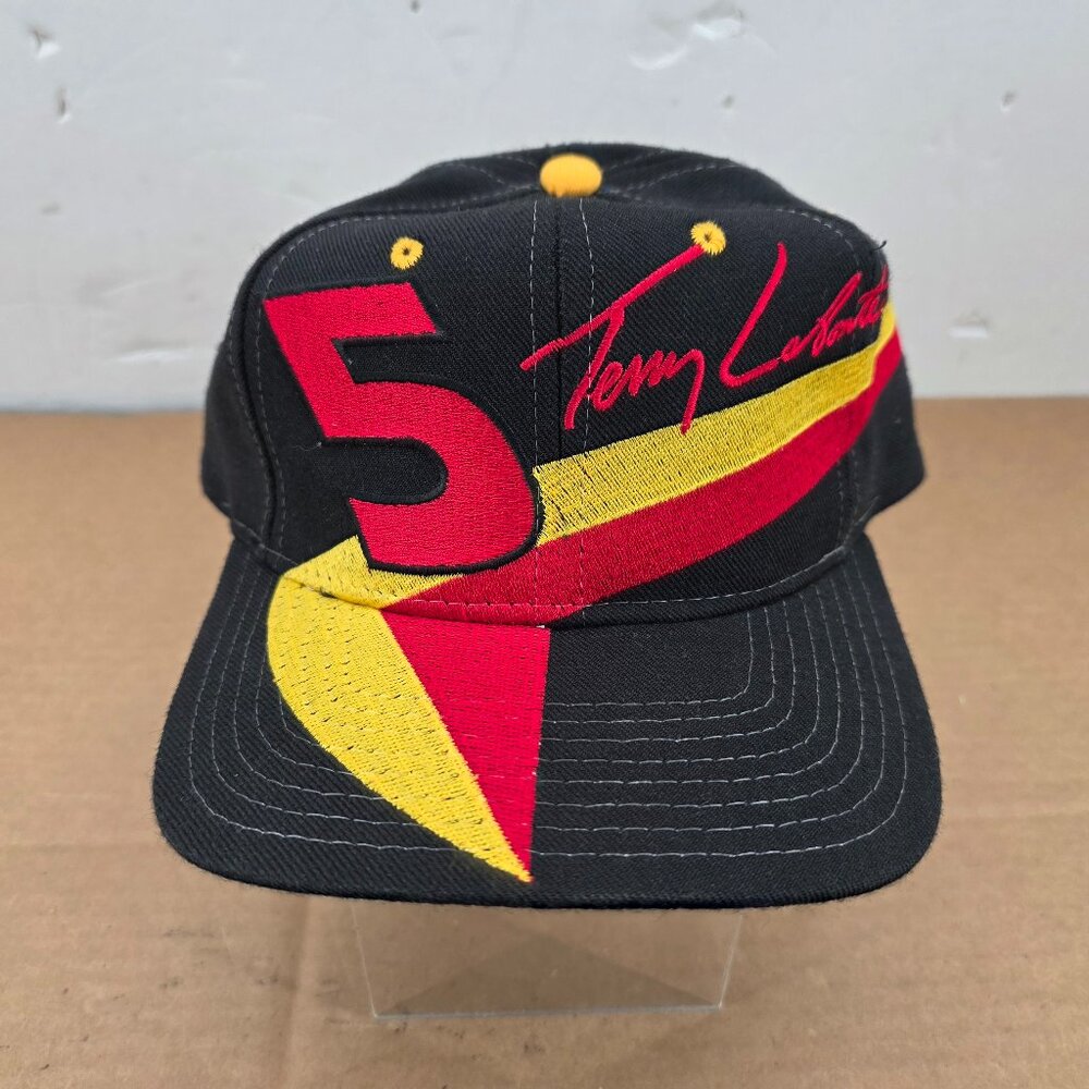 VTG Terry Labonte Embroidered Snapback Wool Blend Hat Cap 90s Nascar Nutmeg